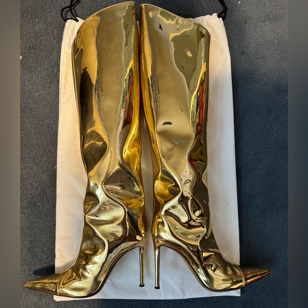 ALEXANDRE VAUTHIER
Alex 85 metallic knee-high boota